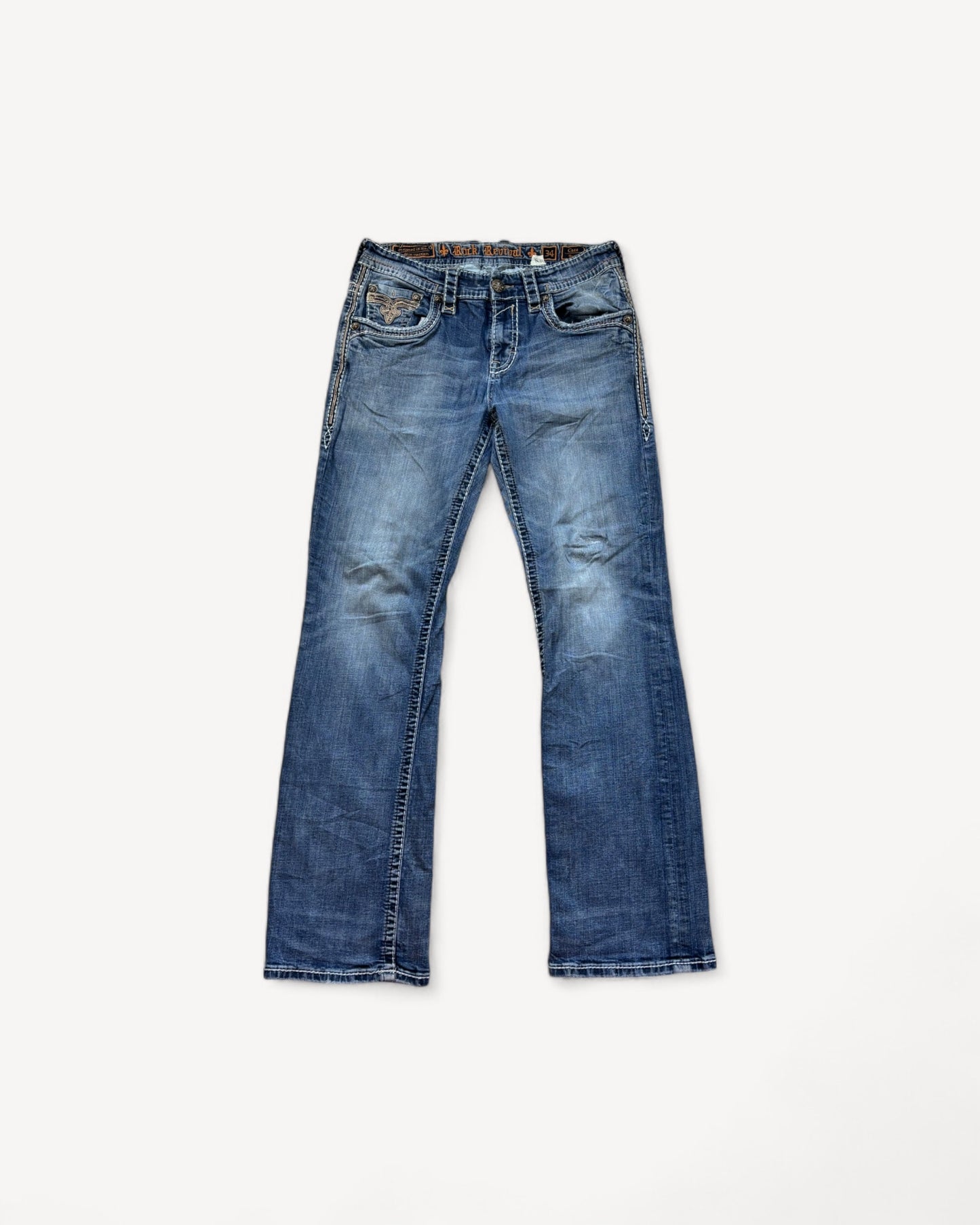 ROCK REVIVAL JEANS W34 L34 #RR24