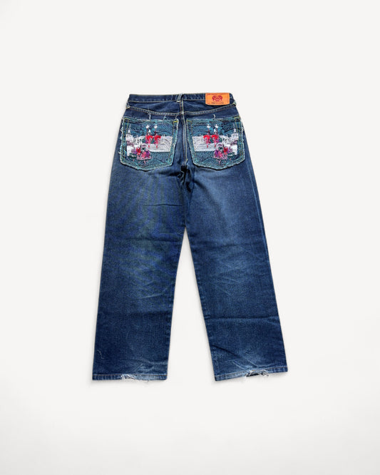 JAPANESE EMBROIDERED RMC DENIM W30 L30 #JAP4