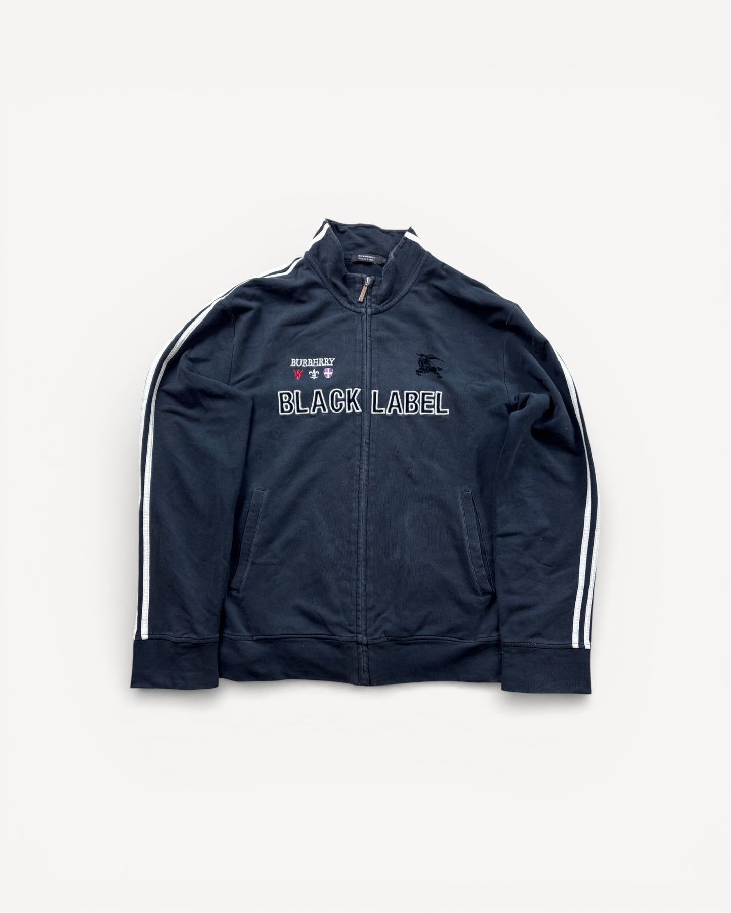 BURBERRY BLACK ZIP UP VEST (M)