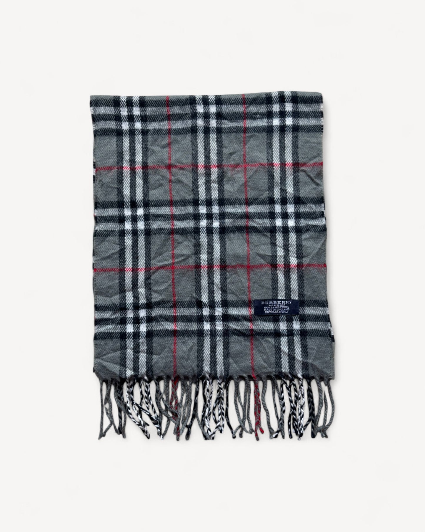 BURBERRY NOVACHECK SCARF GREY