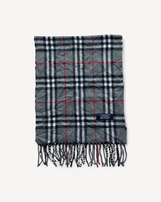 BURBERRY NOVACHECK SCARF GREY