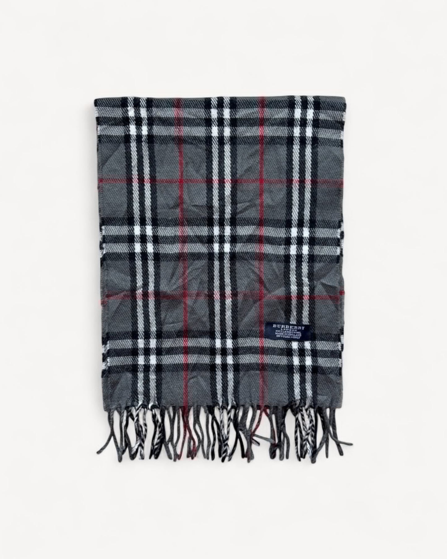 BURBERRY NOVACHECK SCARF GREY