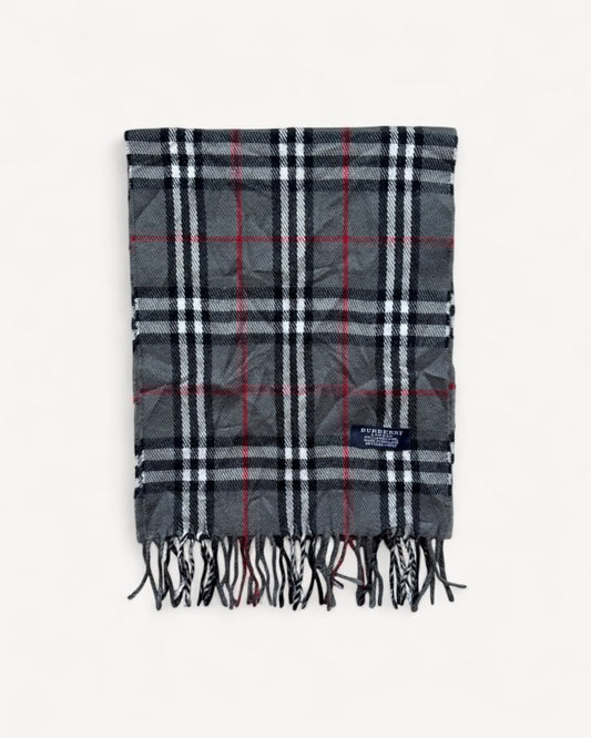 BURBERRY NOVACHECK SCARF GREY