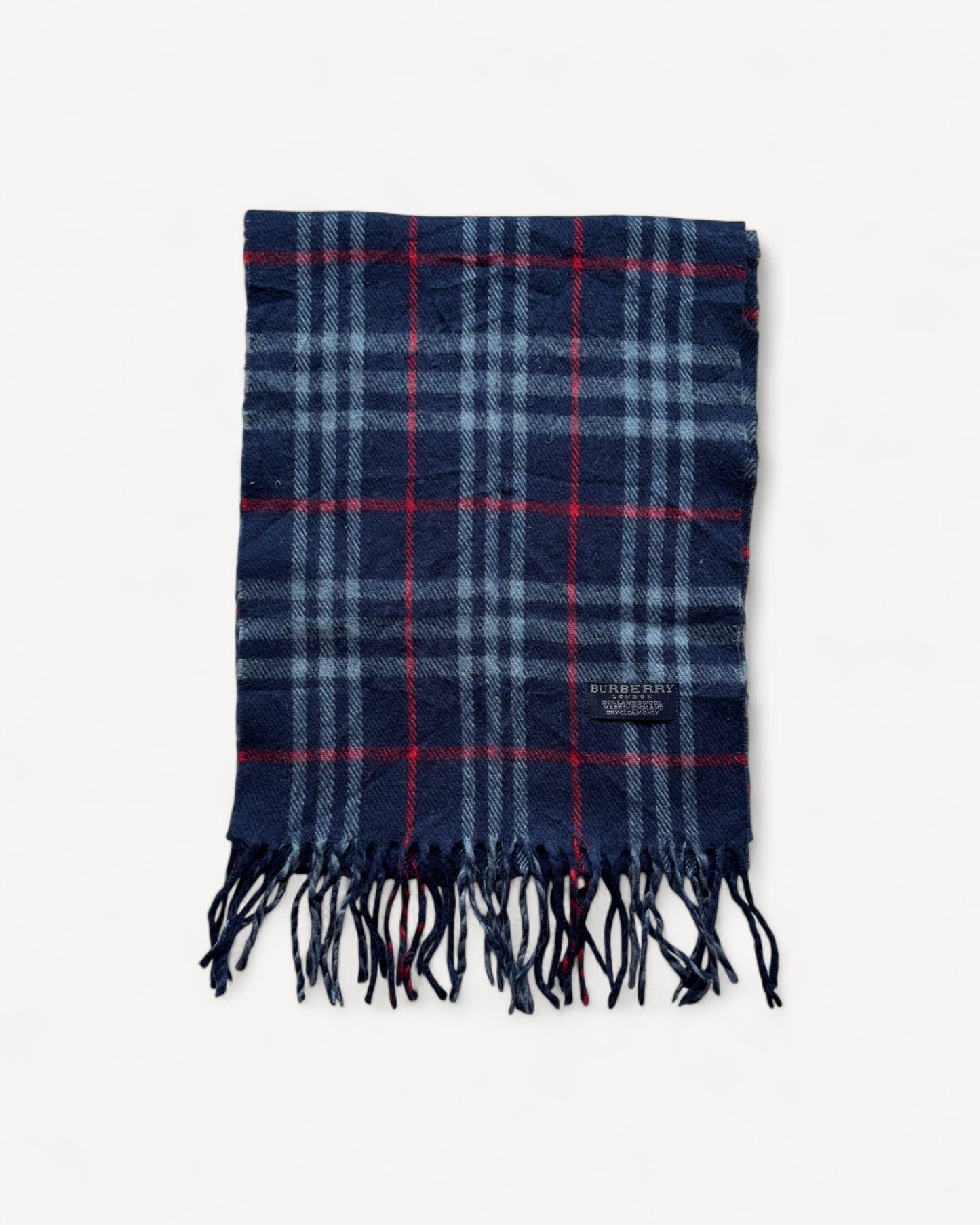 BURBERRY NOVACHECK SCARF NAVY