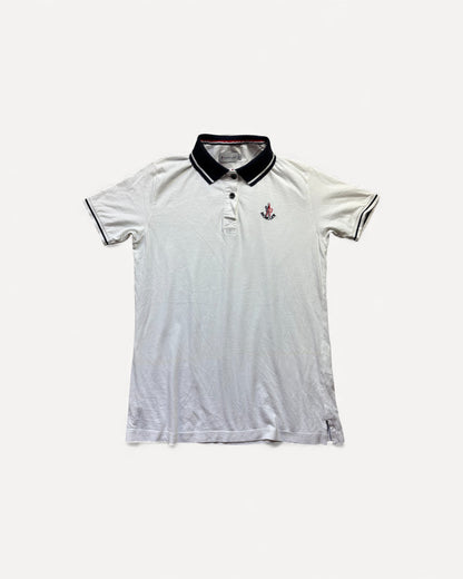MONCLER WHITE POLO SHIRT (S)