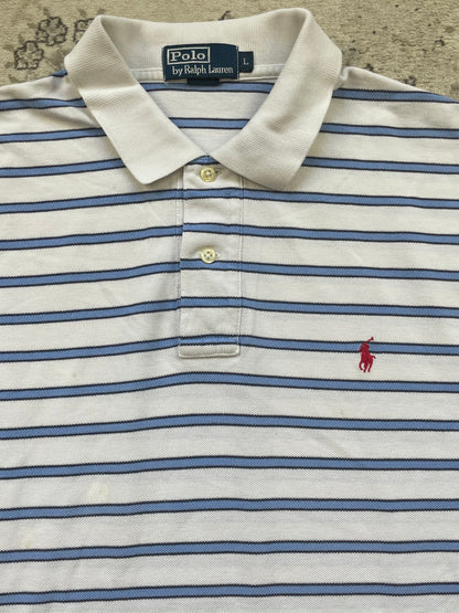 RALPH LAUREN POLO SHIRT STRIPED (L)