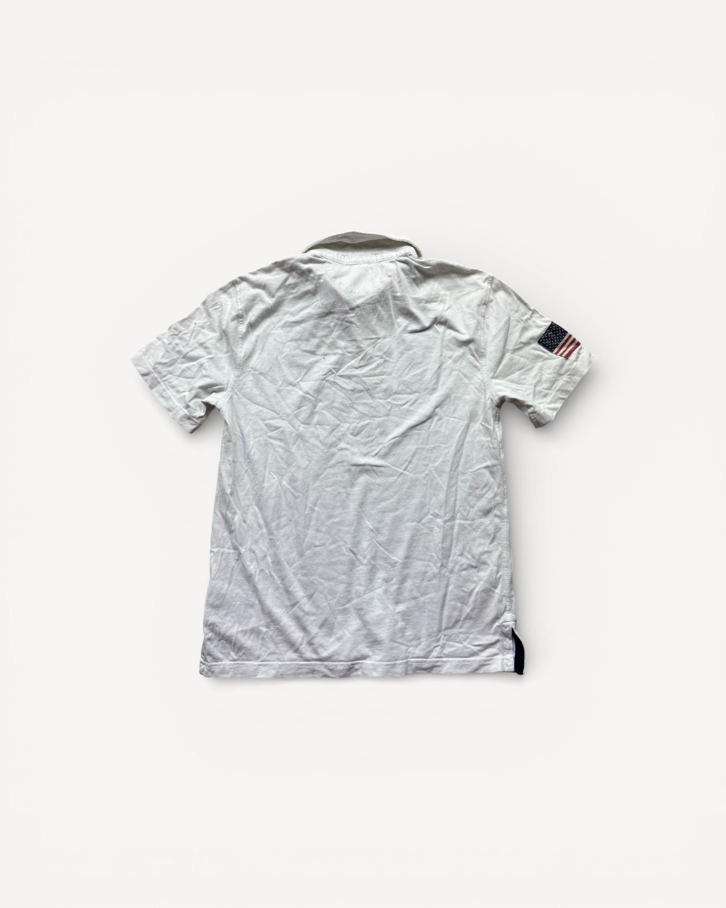 RALPH LAUREN POLO SHIRT WHITE (S)