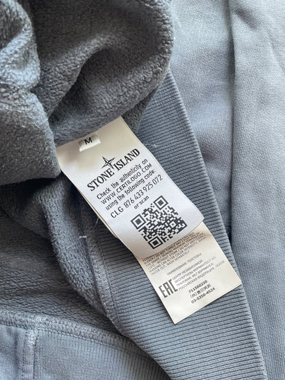 STONE ISLAND GREY ZIP UP HOODIE (M)