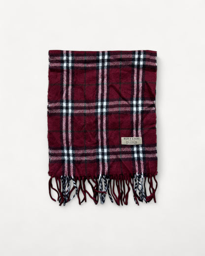 BURBERRY NOVACHECK SCARF RED