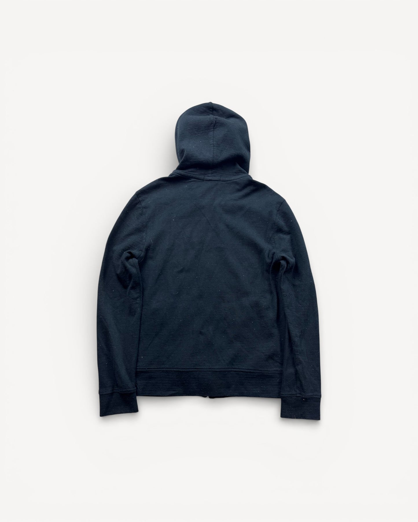 BURBERRY BLACK ZIP UP HOODIE (S)