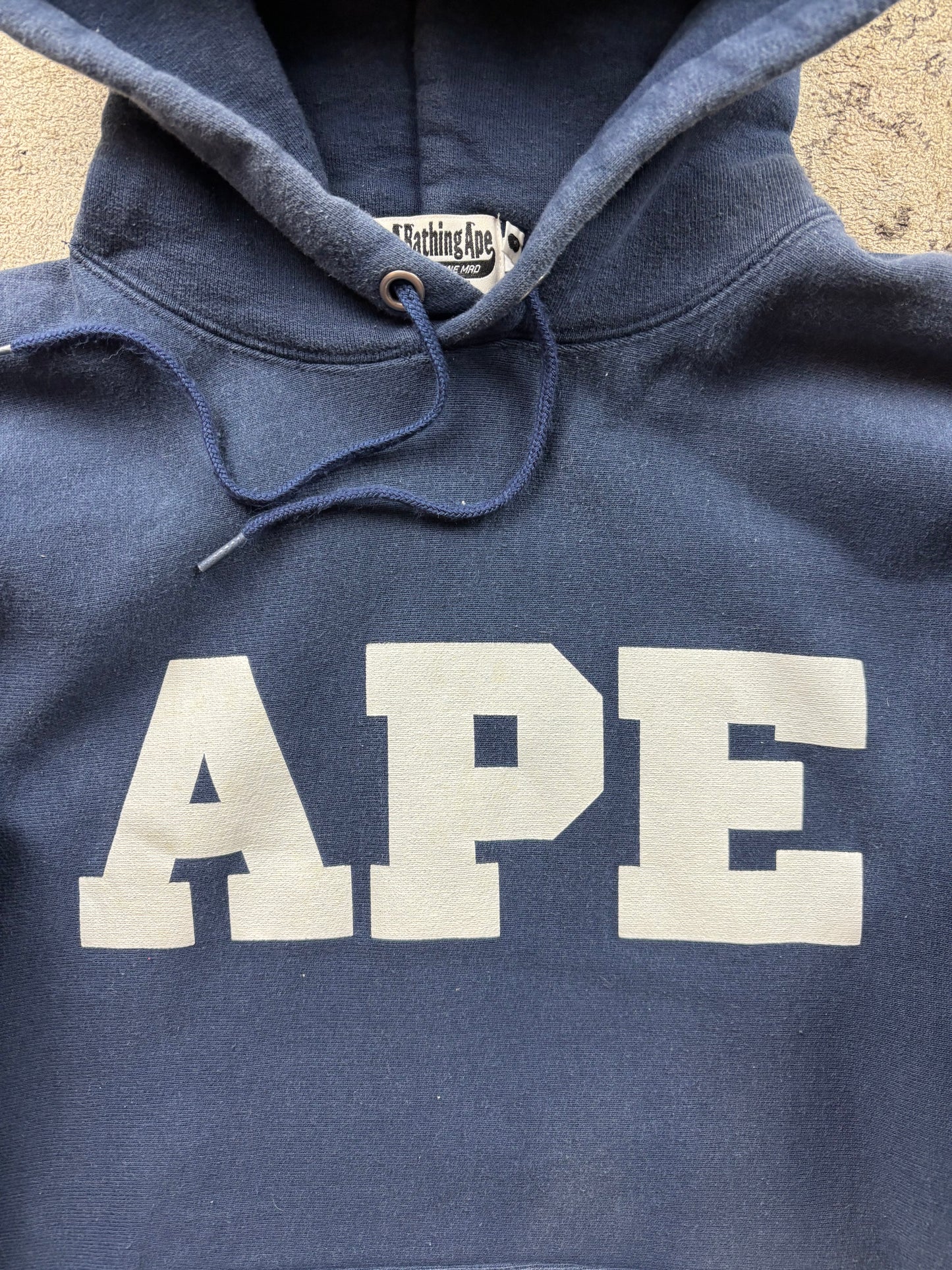 BAPE NAVY HOODIE (M)