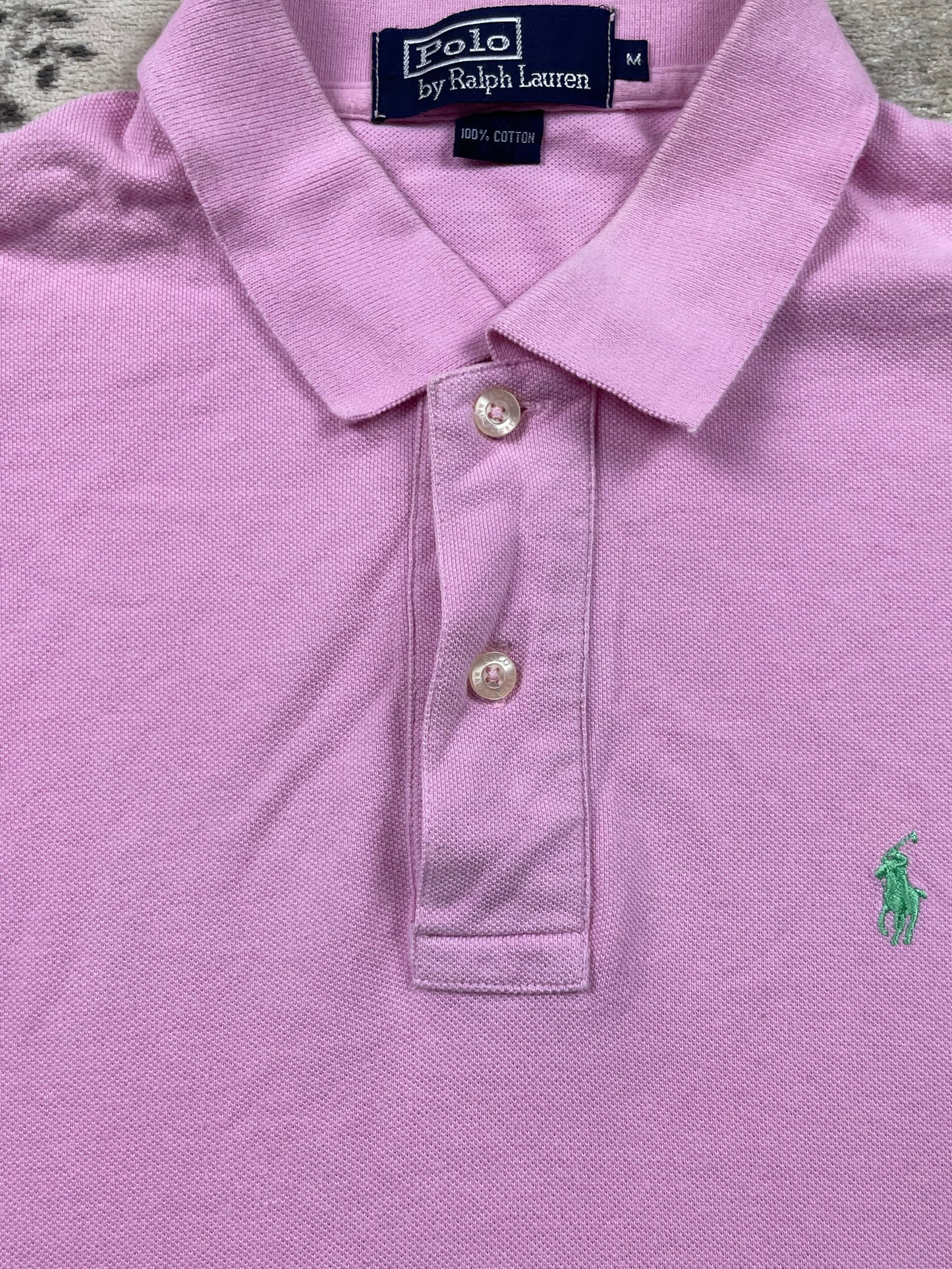 RALPH LAUREN POLO SHIRT PINK (M)