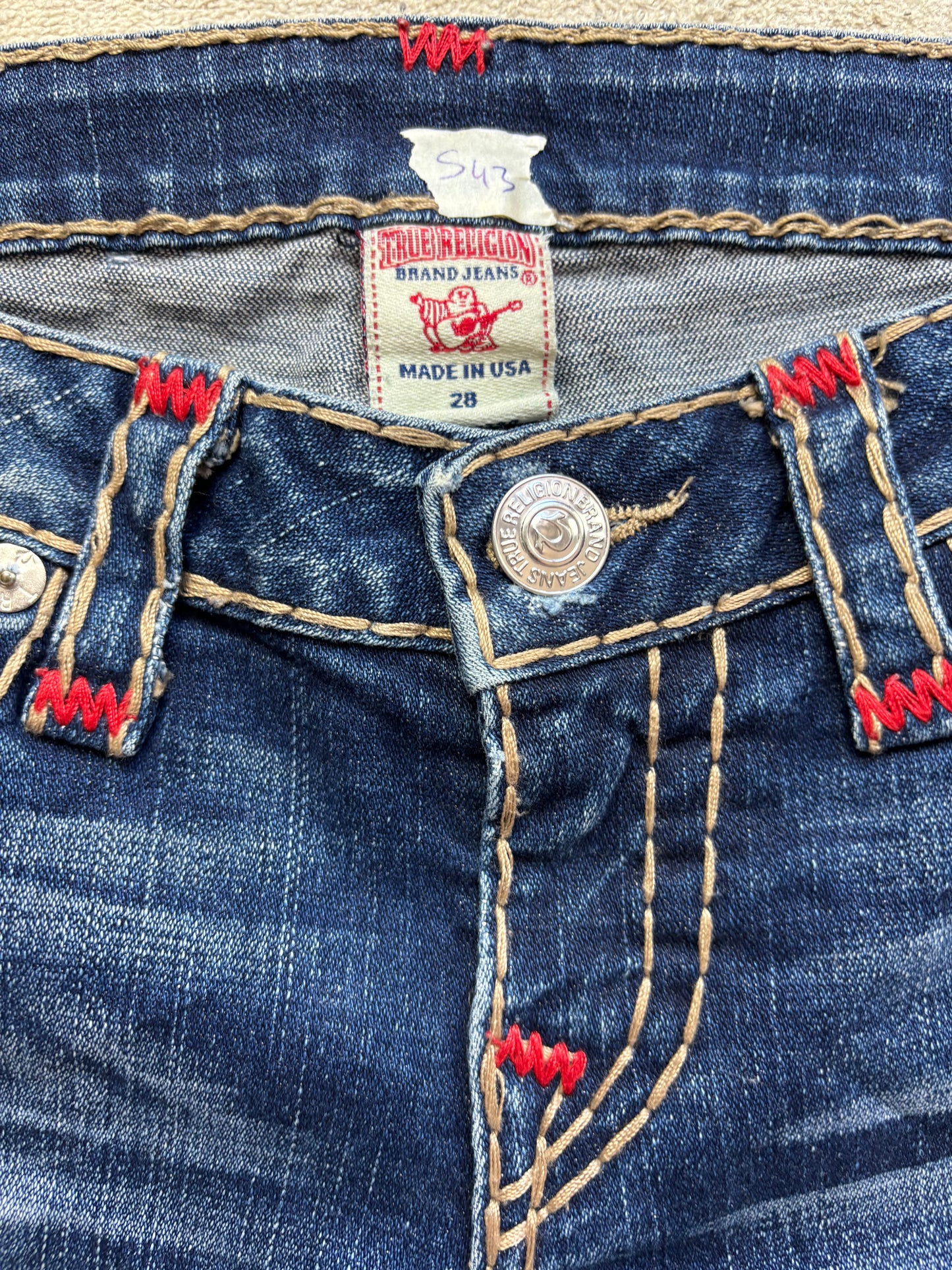 TRUE RELIGION HOT PANT W28 #S43