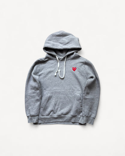 CDG PLAY GREY HOODIE (M)