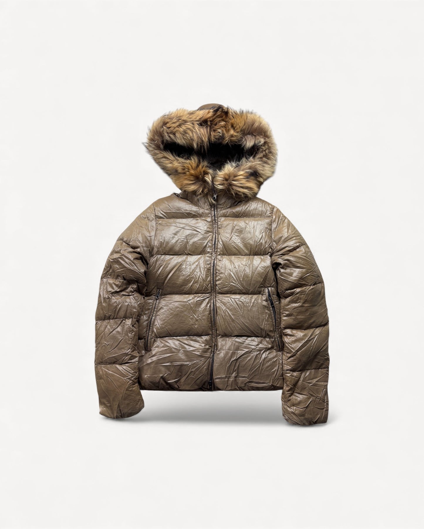 DUVETICA BROWN WOMEN PUFFER JACKET (S)