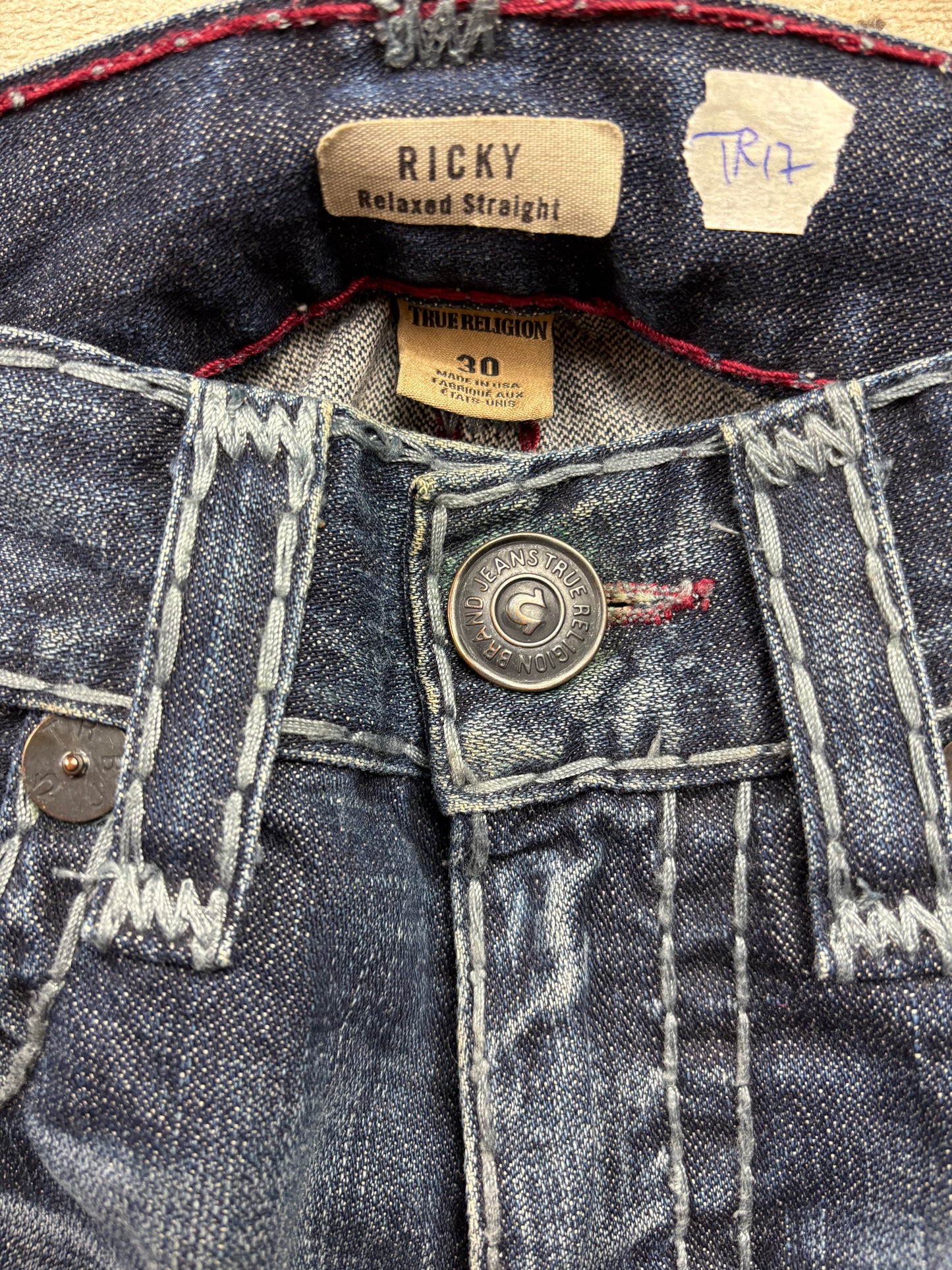 TRUE RELIGION JEANS W30 L32 #TR17