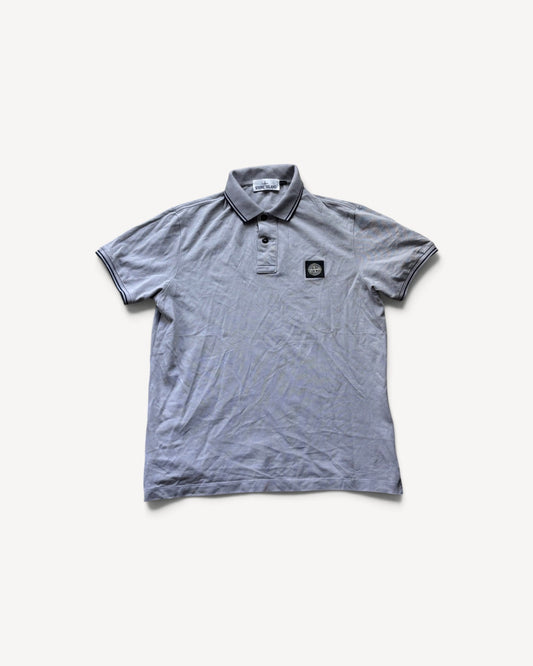 STONE ISLAND GREY POLO SHIRT (M)