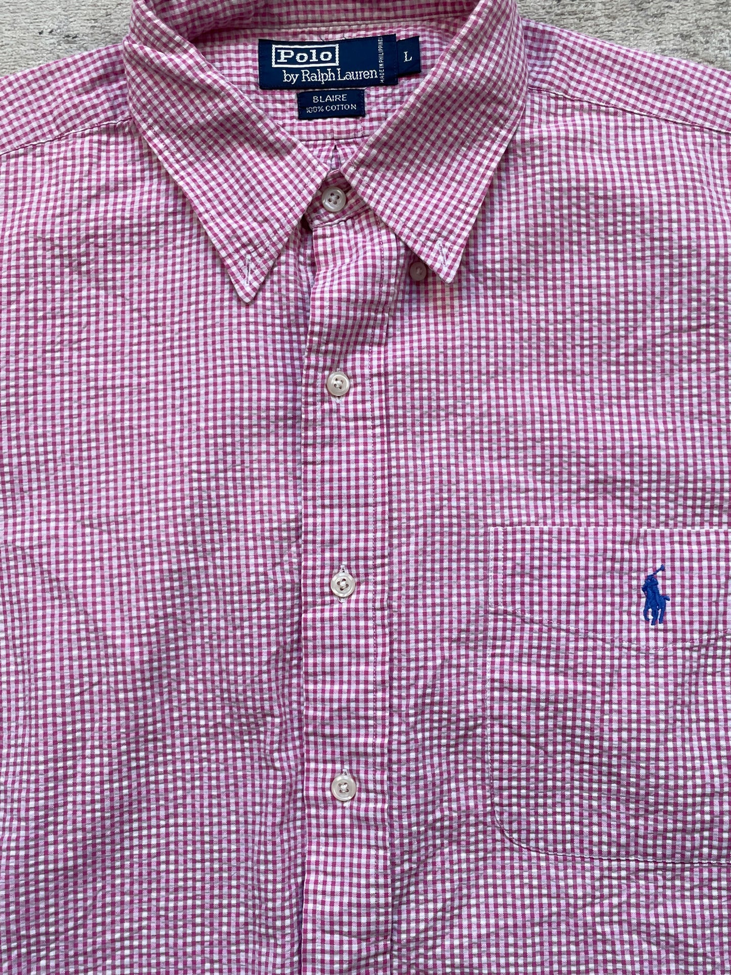 RALPH LAUREN PINK SHIRT (XL)