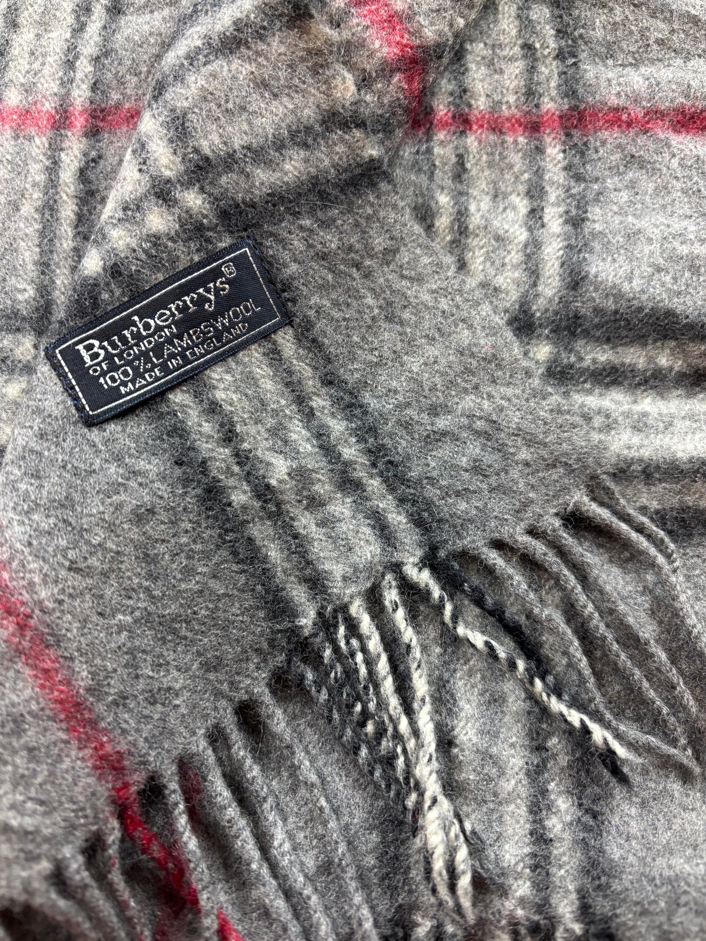 BURBERRY NOVACHECK SCARF GREY