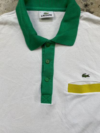 LACOSTE POLO SHIRT WHITE/GREEN (XL)