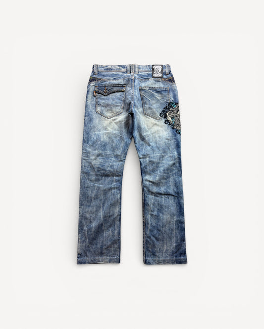 JAPANESE EMBROIDERED DENIM W34 L30 #JAP14