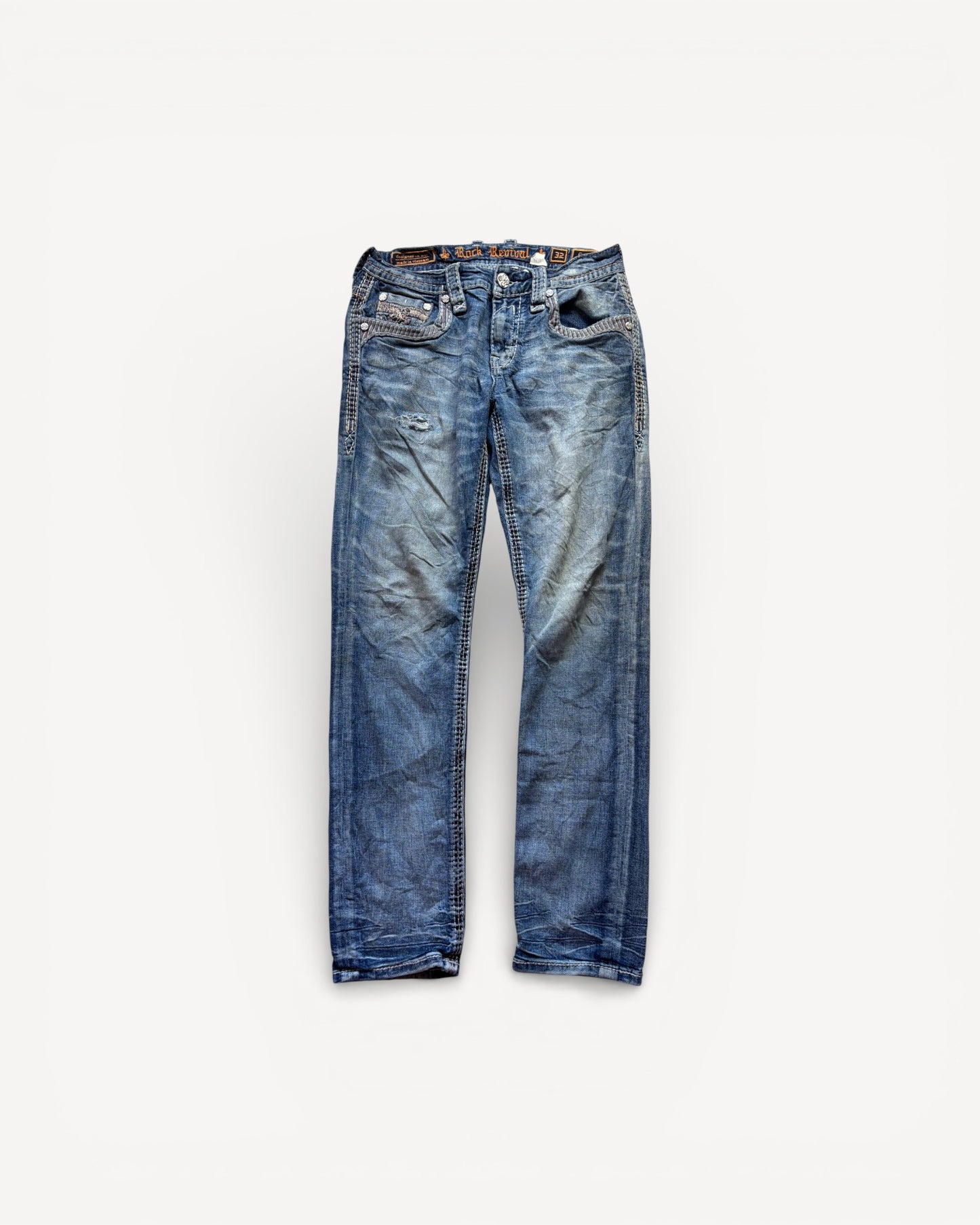 ROCK REVIVAL JEANS W32 L32 #RR13