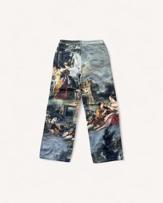 JAPANESE EMBROIDERED DENIM W32 L32 #JAP8