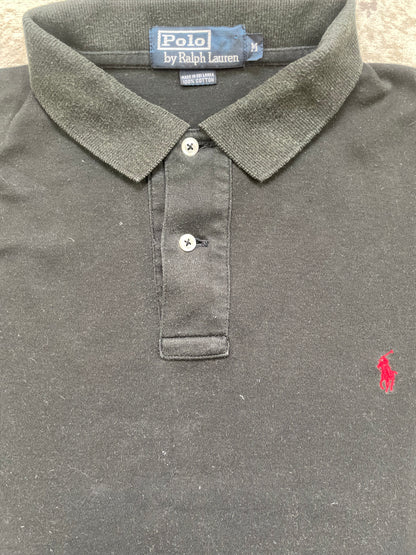 RALPH LAUREN BLACK POLO SHIRT (L)