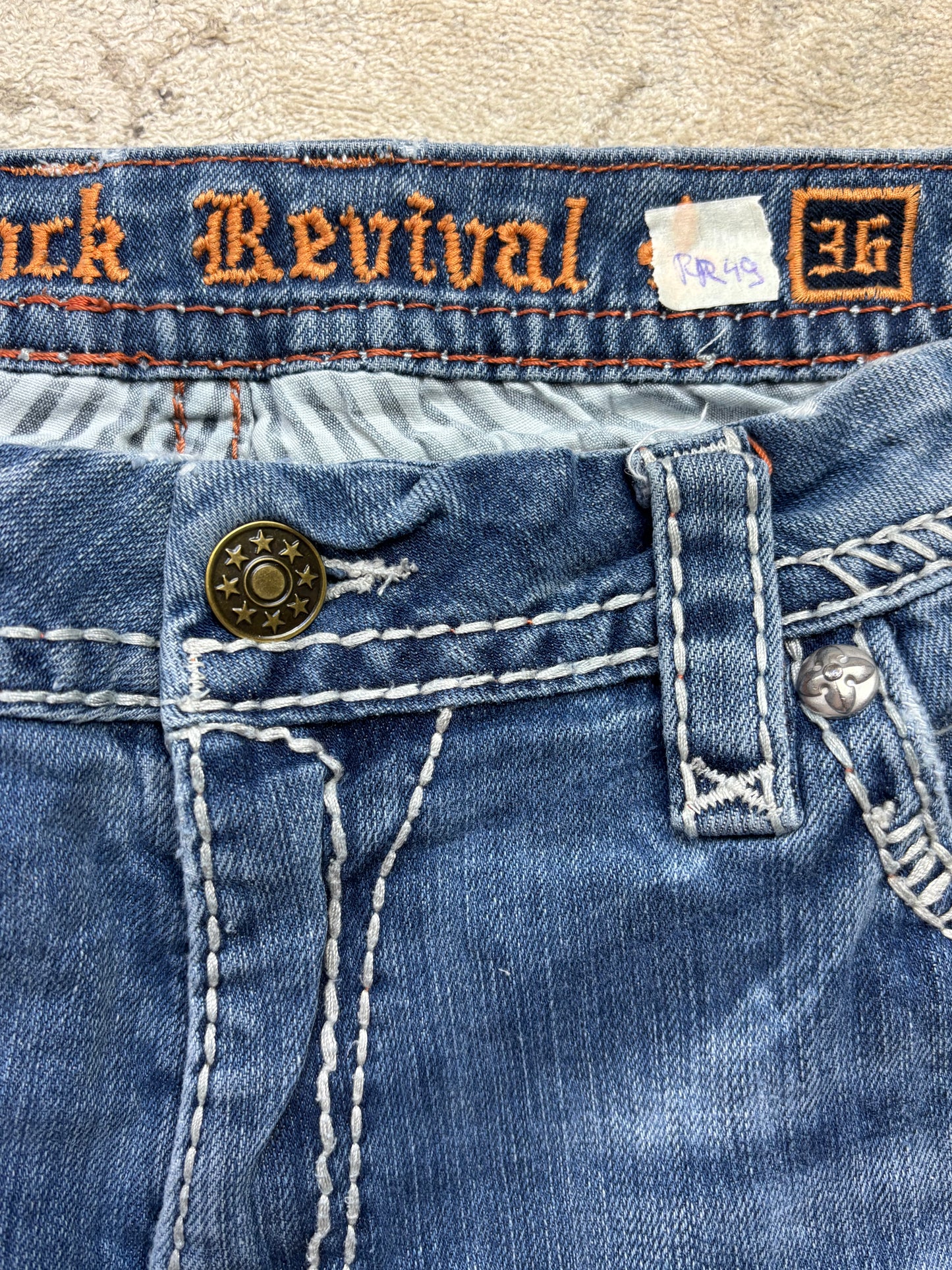 ROCK REVIVAL JEANS W36 L32 #RR49