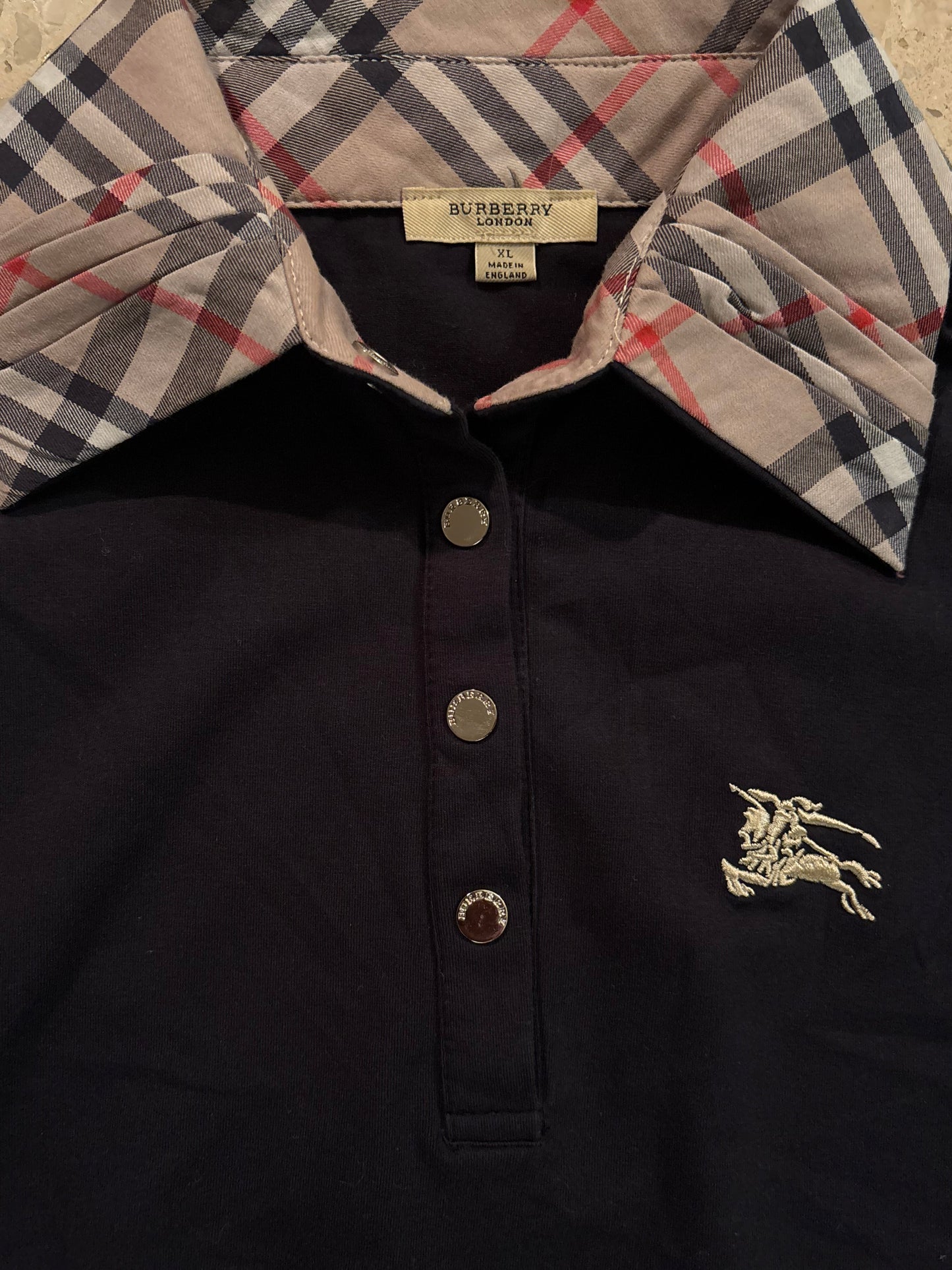 BURBERRY WOMEN LONGSL. POLO SHIRT (L)