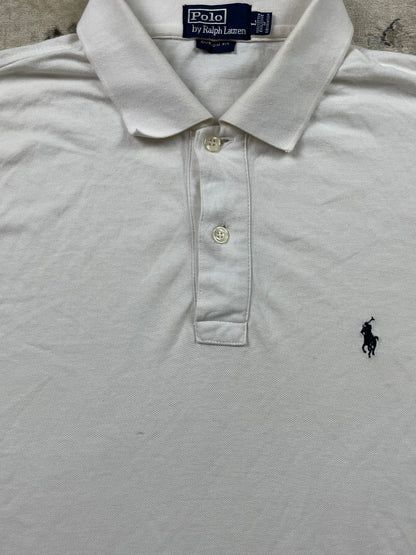 RALPH LAUREN POLO SHIRT WHITE (L)