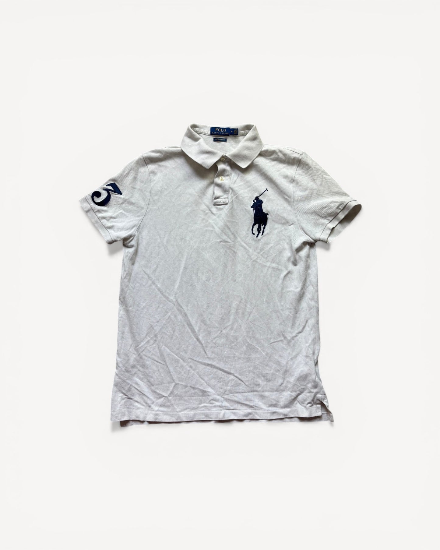 RALPH LAUREN POLO SHIRT WHITE (M)