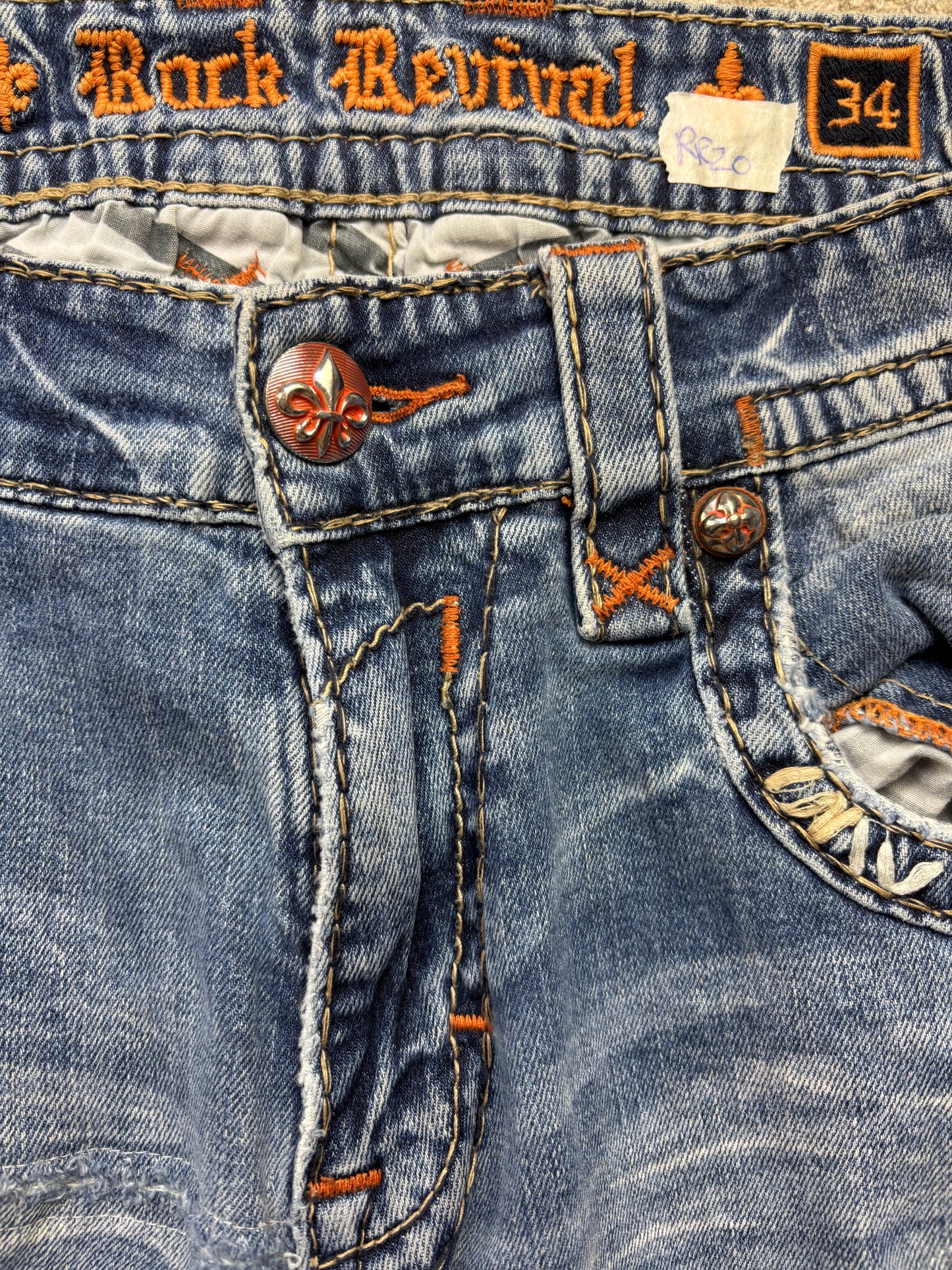 ROCK REVIVAL JEANS W34 L32 #RR20