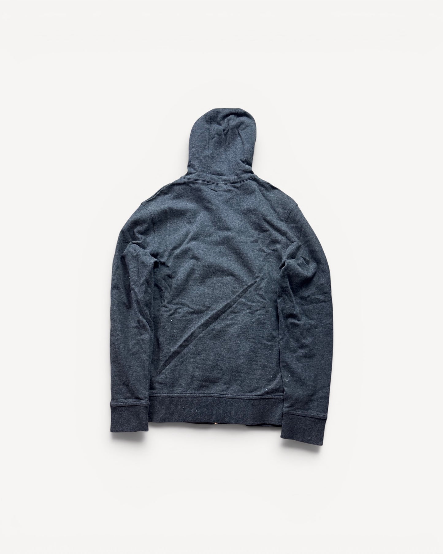 BURBERRY DARK GREY ZIP UP HOODIE (S)