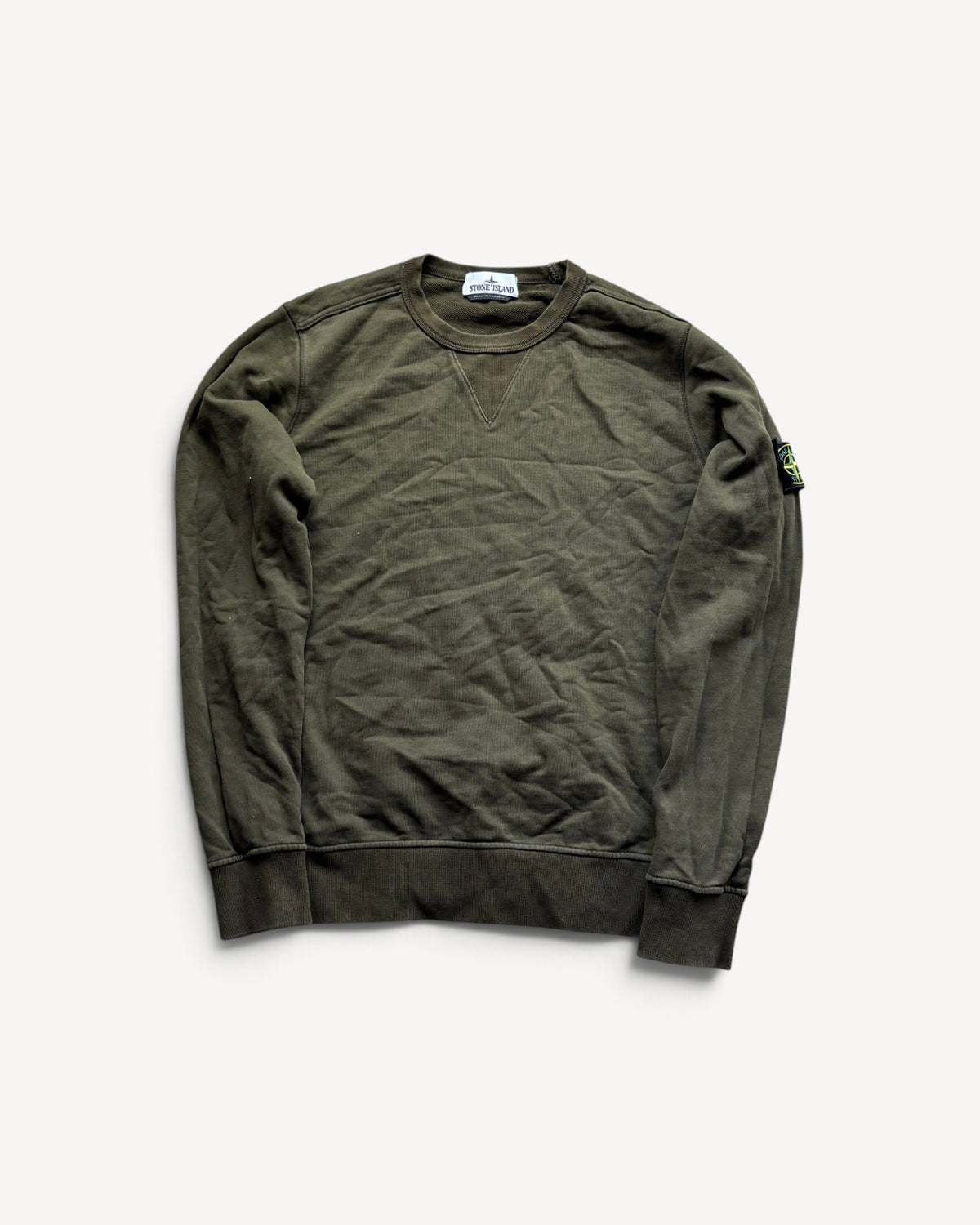 STONE ISLAND GREEN SWEATER (S)
