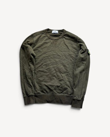 STONE ISLAND GREEN SWEATER (S)