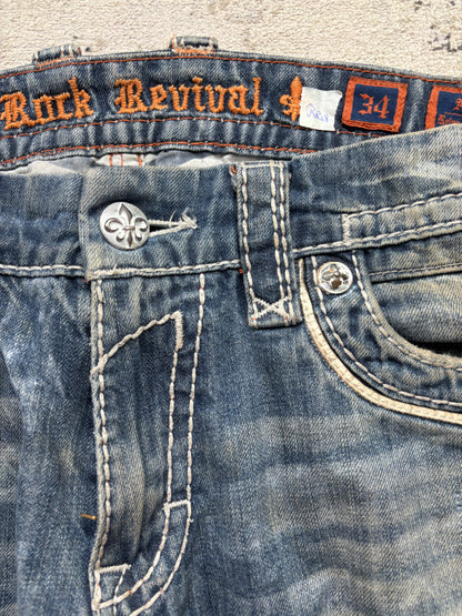 ROCK REVIVAL JEANS W34 L32 #RR18