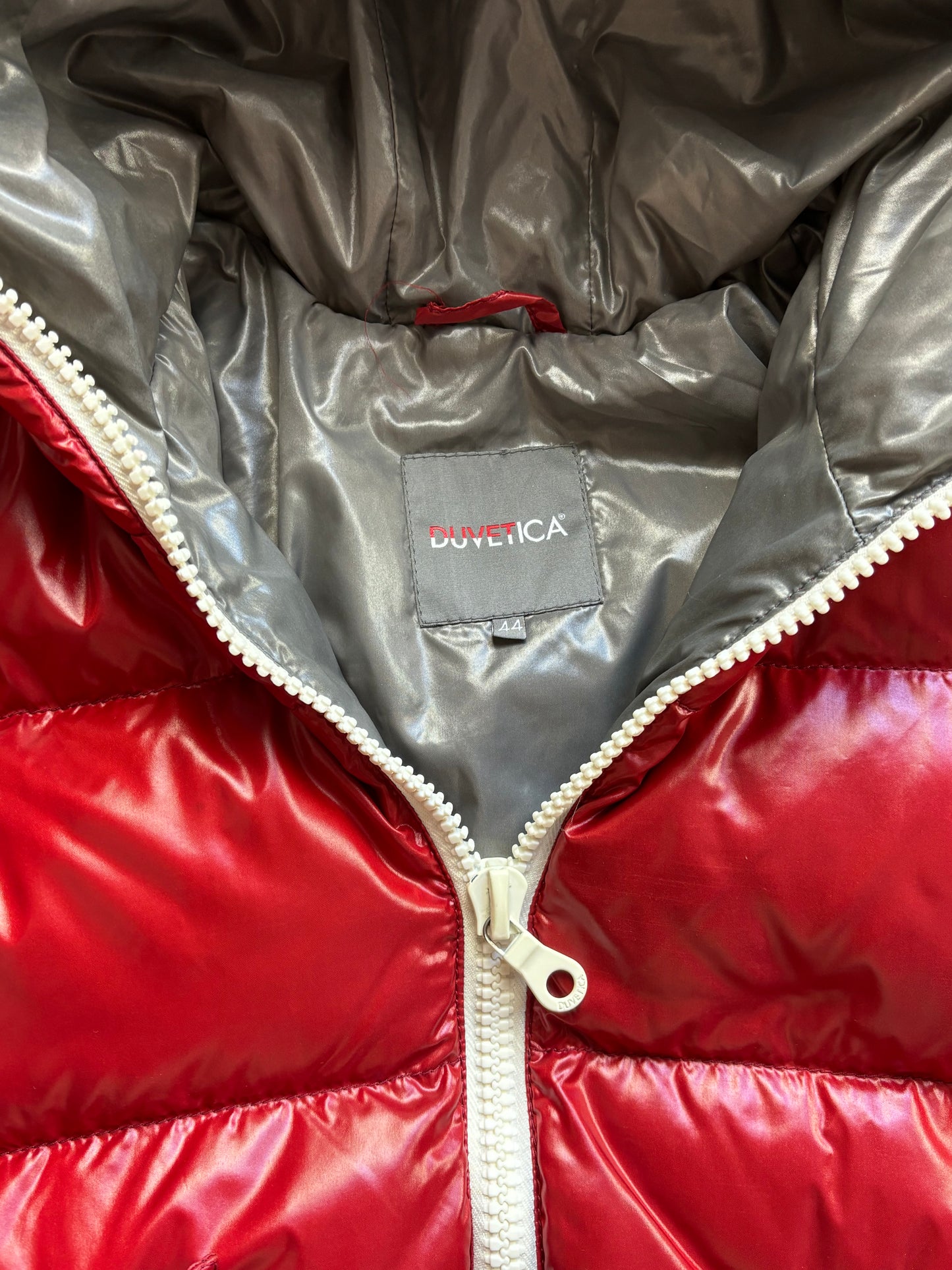 DUVETICA RED PUFFER JACKET (S)