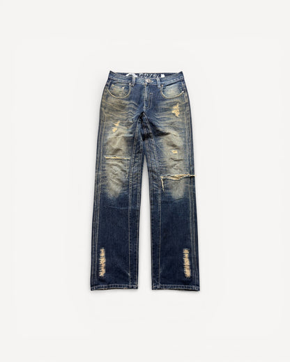 JAPANESE EMBROIDERED DENIM W32 L34 #JAP9