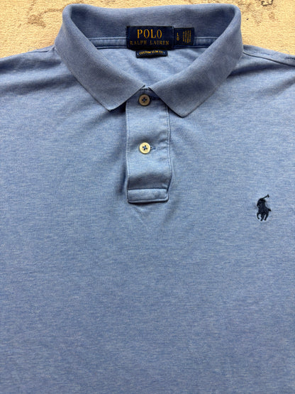 RALPH LAUREN LONGSL. POLO SHIRT BABYBLUE (L)