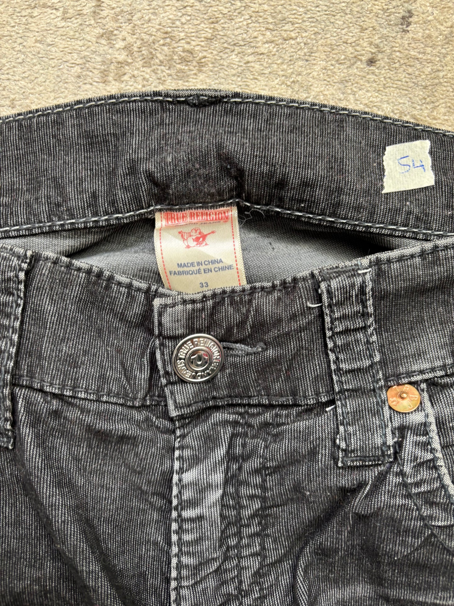 TRUE RELIGION JEANS W33 L34 #TR54