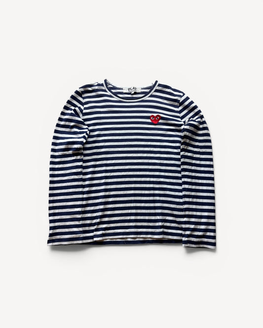 CDG PLAY STRIPED LONGSLEEVE (S)