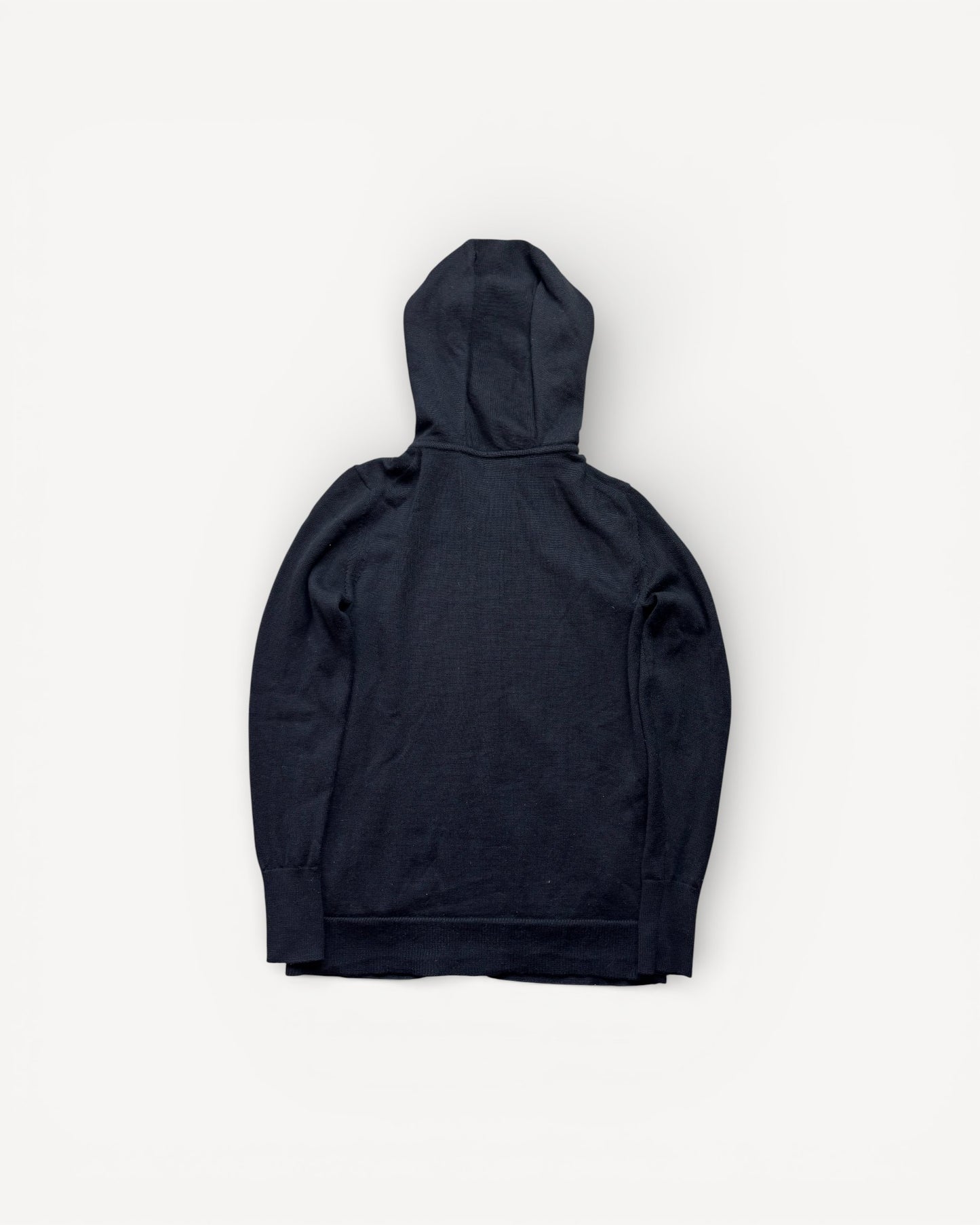 BURBERRY BLACK ZIP UP HOODIE (S)