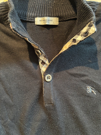 BURBERRY HALF ZIP UP KNIT (L)