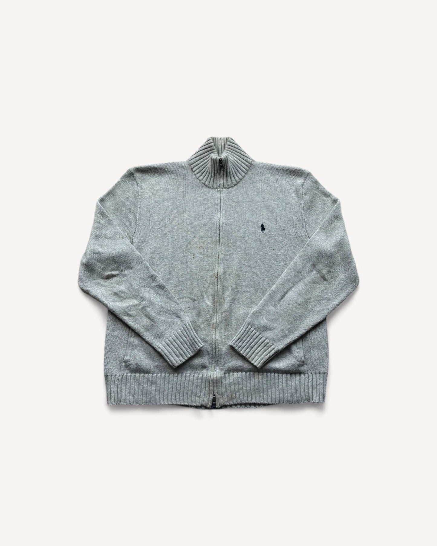 RALPH LAUREN ZIP UP KNIT (L)