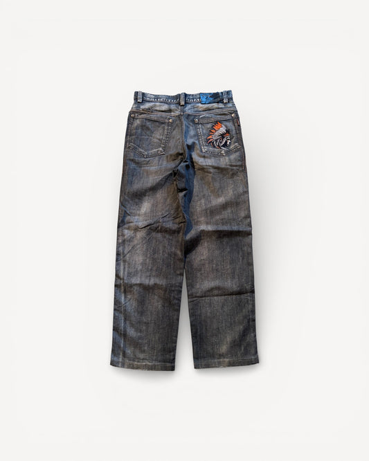 JAPANESE EMBROIDERED DENIM W32 L32 #JAP12