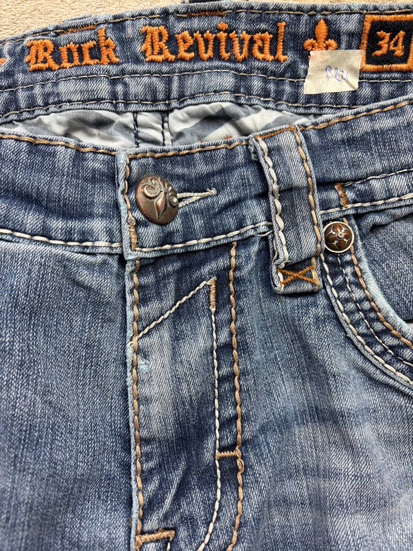 ROCK REVIVAL JEANS W34 L32 #RR21