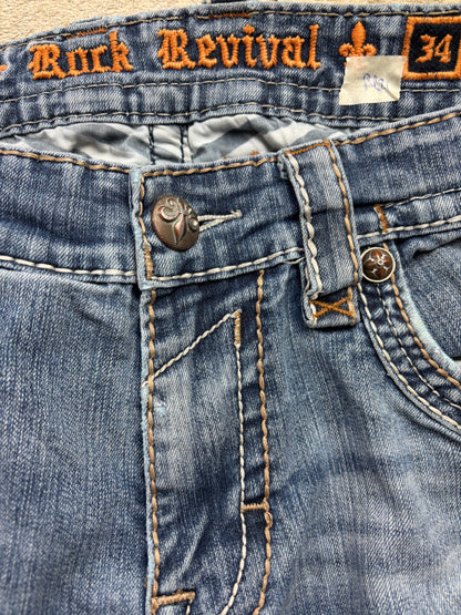 ROCK REVIVAL JEANS W34 L32 #RR21