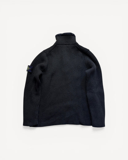 STONE ISLAND HALF ZIP UP KNIT (S)