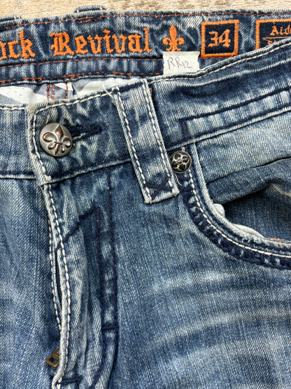 ROCK REVIVAL JEANS W34 L32 #RR12